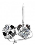 Boucles d'oreilles en argent sterling 925, Zircone. vec035s