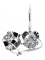 Boucles d'oreilles en argent sterling 925, Zircone. vec035s