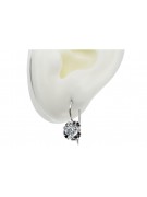 Boucles d'oreilles en argent sterling 925, Zircone. vec035s