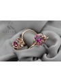 Sterling Silver Rose Gold Plated Amethyst Earrings Vintage Vec035rp vec035rp