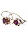 Sterling Silver Rose Gold Plated Amethyst Earrings Vintage Vec035rp vec035rp