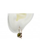 Sterling Silver Rose Gold Plated Peridot Earrings vec035rp