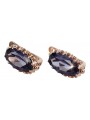 "Boucles d'oreilles vintage en or rose 14 carats avec alexandrite vec174" Vintage vec174