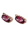 Lustrous Ruby Accent, Original Vintage 14K Rose Gold Earrings vec174 vec174