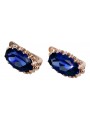 "Boucles d'oreilles Saphir en Or rose 14 carats 585 d'origine vintage vec174" Vintage vec174