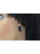 "Boucles d'oreilles Saphir en Or rose 14 carats 585 d'origine vintage vec174" Vintage vec174