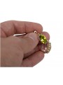 "Peridoto Exquisito en Oro Rosa de 14k Original Antiguo - Pendientes Elegantes vec174" Vintage vec174