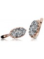 "Boucles d'oreilles en zircon et or rose 14 carats, design vintage vec174" Vintage vec174