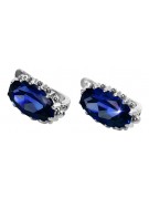 Vintage Sterling Silver 925 Sapphire Earrings vec174s