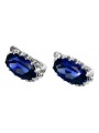 Boucles d'oreilles en argent sterling 925, Saphi vintage vec174s