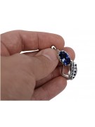 Vintage Sterling Silver 925 Sapphire Earrings vec174s