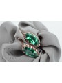 Pendientes vintage de plata 925 con esmeralda vec174s