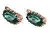 Серебряные серьги винтаж, Изумрудные - 925 пробы vec174s