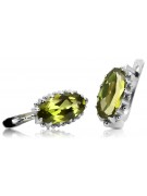 Pendientes de Plata 925, Peridoto Vintage vec174s