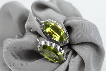 Sterling Silber 925, Peridot Ohrringe vec174s