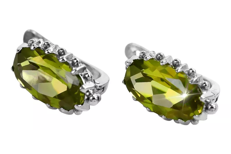 Sterling Silber 925, Peridot Ohrringe vec174s