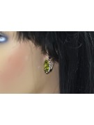 Pendientes de Plata 925, Peridoto Vintage vec174s