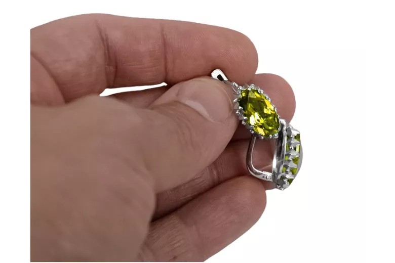 Sterling Silber 925, Peridot Ohrringe vec174s