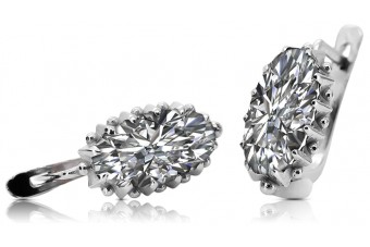 Pendientes de Plata 925, Circón Vintage vec174s