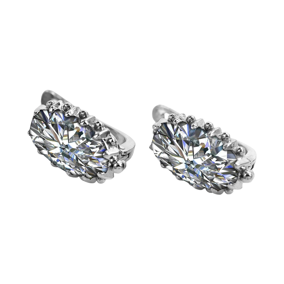 Boucles d'oreilles en argent sterling 925, Zirco. vec174s