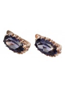 Boucles d'oreilles en argent 925 plaqué or rose, Alexandrite vintage vec174rp