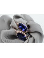 Sterling Silver Rose Gold Plated Sapphire Earrings vec174rp