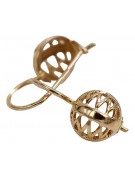 "Keine Steine, Originales Vintage-Roségold 14k 585 Gold Vintage Ball Ohrringe" ven074 ven074