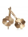 "No Stones Vintage 14K Rose Gold Leaf Earrings" ven077 ven077