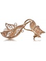 "Classic No Stones 14K Rose Gold Vintage Leaf Earrings" ven104 ven104