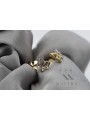 Boucles d'oreilles couronne en or jaune 14 carats, Zircons. cec019yw