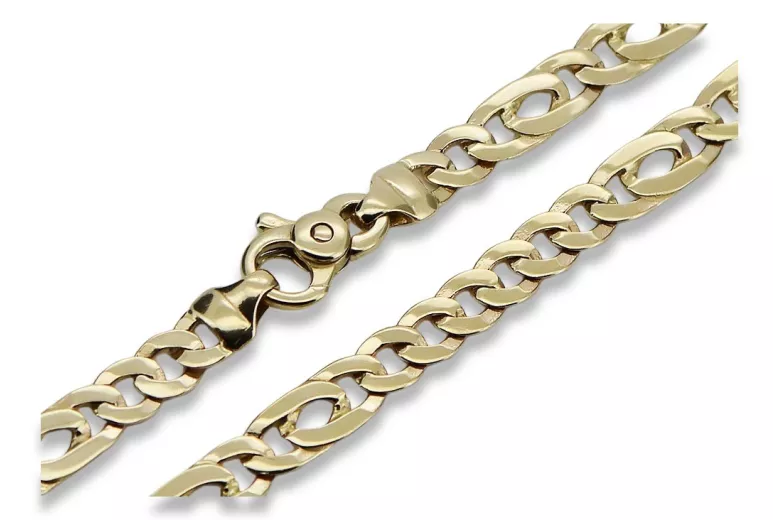 "Vintage Rose Italian Yellow Gold Chain Necklace in 14K Yellow Gold" cc023y