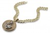 Golden Merry Pendant Icon with Gourmette Chain pm027yw37&cc099y90g