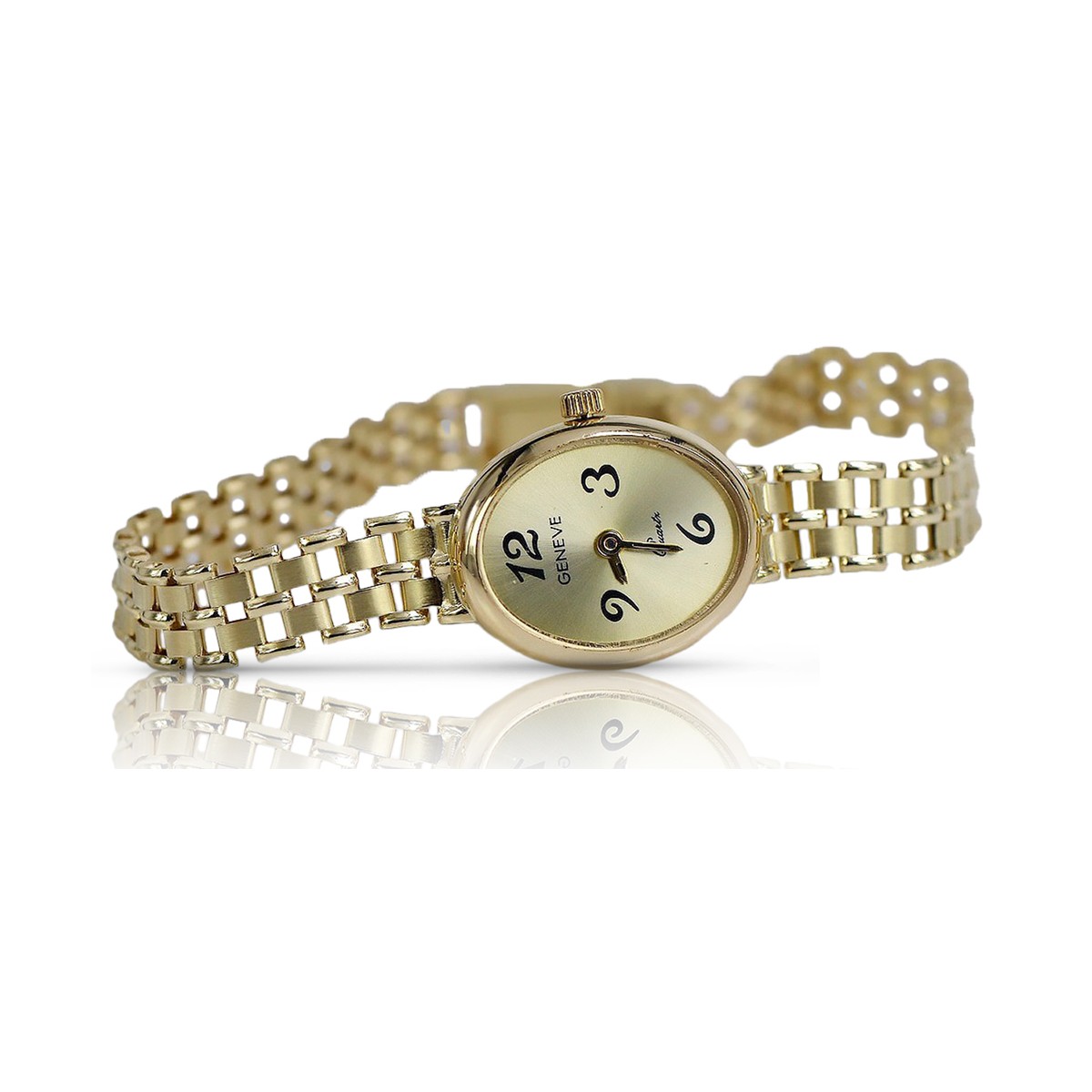 14 Karat Gelbgol Damen Armbanduhr lw047y