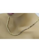 Collar moderno de oro blanco y amarillo de 14 quilates cc100yw