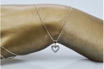 "Golden Love: 14k Gold Heart Pendant with Anchor Chain" cpc003y&cc003yw