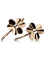 "No Stones Original Vintage 14K Rose Gold Leaf Earrings" ven120 ven120