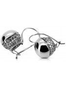 Boucles d'oreilles vintage en argent sterling 925, Pas de pierre ven122s