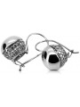 Boucles d'oreilles vintage en argent sterling 925, Pas de pierre ven122s