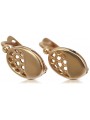 "Original Vintage 14K Rose Gold Earrings with No Stones" ven123 ven123