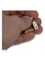 "Keine Steine 14k 585 Gold Originales Vintage-Roségold Oval Ohrringe" ven124 ven124