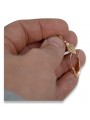 "Originales Vintage-Roségold 14K 585 Gold Quadratische Ohrringe Keine Steine" ven125 ven125