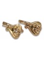 "Genuine Vintage 14K Rose Gold Heart Earrings without Stones" ven132 ven132