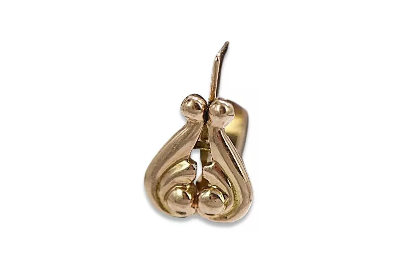 "Boucles d'oreilles coeur vintage en or rose 14 carats 585, sans pierres" ven132 ven132