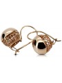 Sterling Silver Rose Gold Plated Vintage Earrings ven122rp