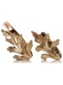 "Boucles d'oreilles feuilles d'or rose 14 carats vintage sans pierres" ven139 ven139