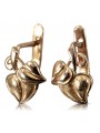 "Boucles d'oreilles vintage en or rose 14 carats 585 sans pierres" ven142 ven142