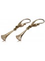 "No Stones Vintage 14K Rose Gold Hanging Earrings" ven160 ven160