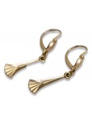 "No Stones Vintage 14K Rose Gold Hanging Earrings" ven160 ven160