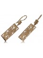 "Timeless No Stones 14K Rose Gold Vintage Earrings" ven171 ven171