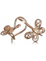 Boucles d'oreilles papillon en or rose 14 carats 585 vintage sans pierres ven173 ven173